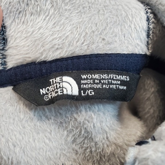 The North Face Gray Knit Cozy Casual Fleece Lined Full Zip Hoodie Jacket Large - Picture 8 of 9